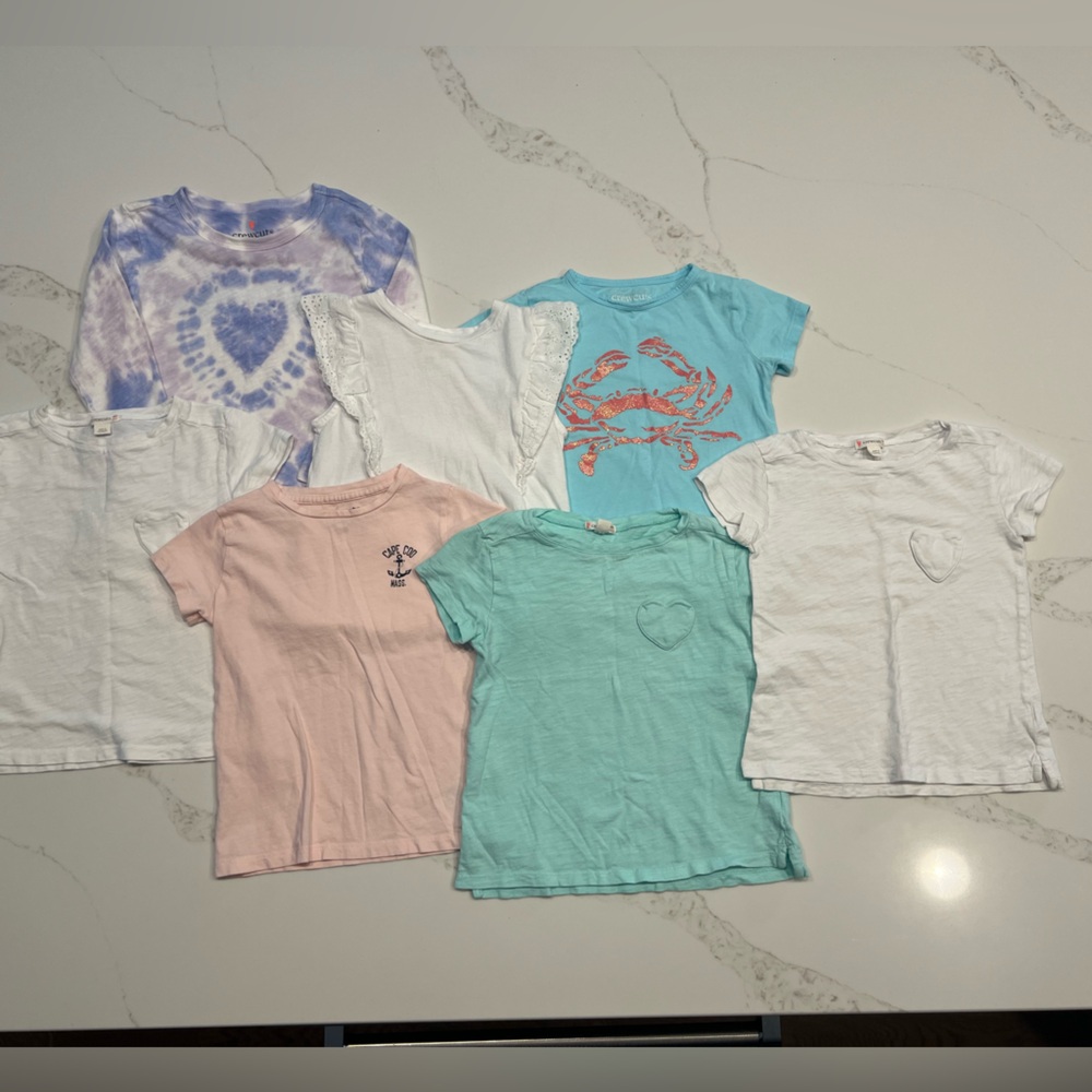Crewcuts Kids T-Shirt Collection - White, Pink, Blue
